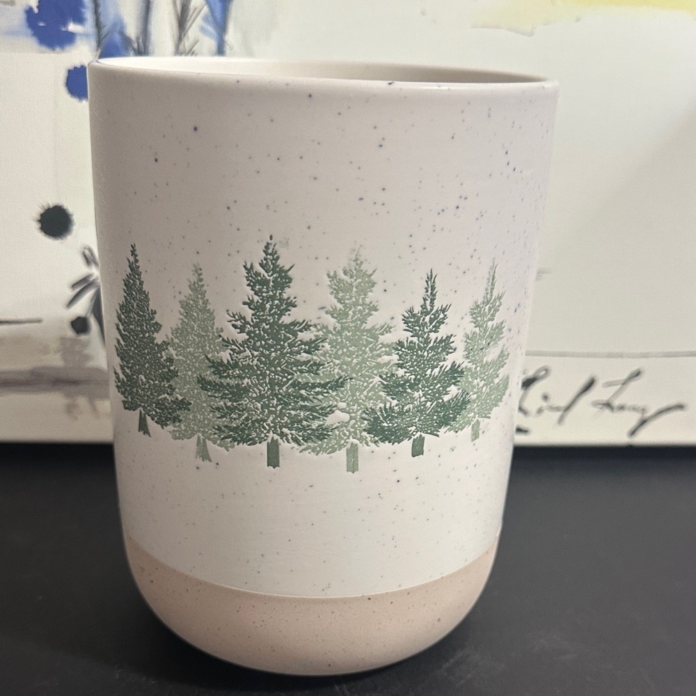 Prima design stoneware evergreen forest container